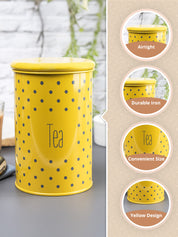 Tea Jar with Lid - (Yellow, 900mL)