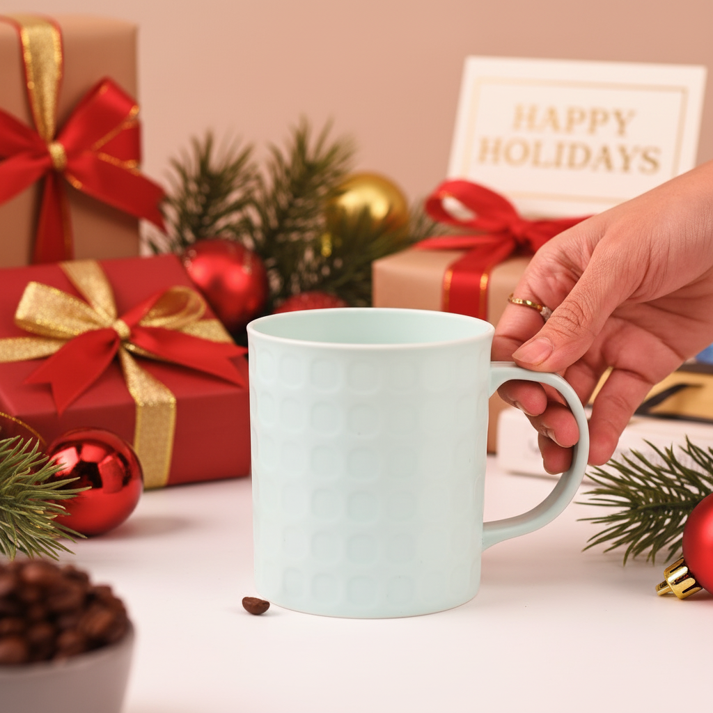 Classic Turquoise Coffee Mug: Enjoy Your Morning Brew in Style!