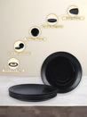 Full Plate (Black Matte Spiral) Set Of 6 - MARKET99