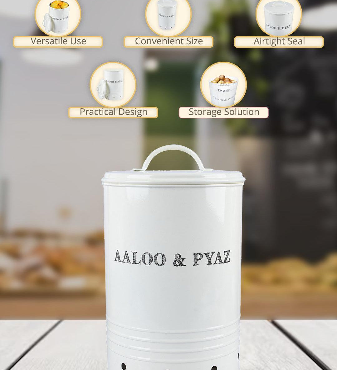 Aaloo & Pyaj Storage Jar - MARKET99