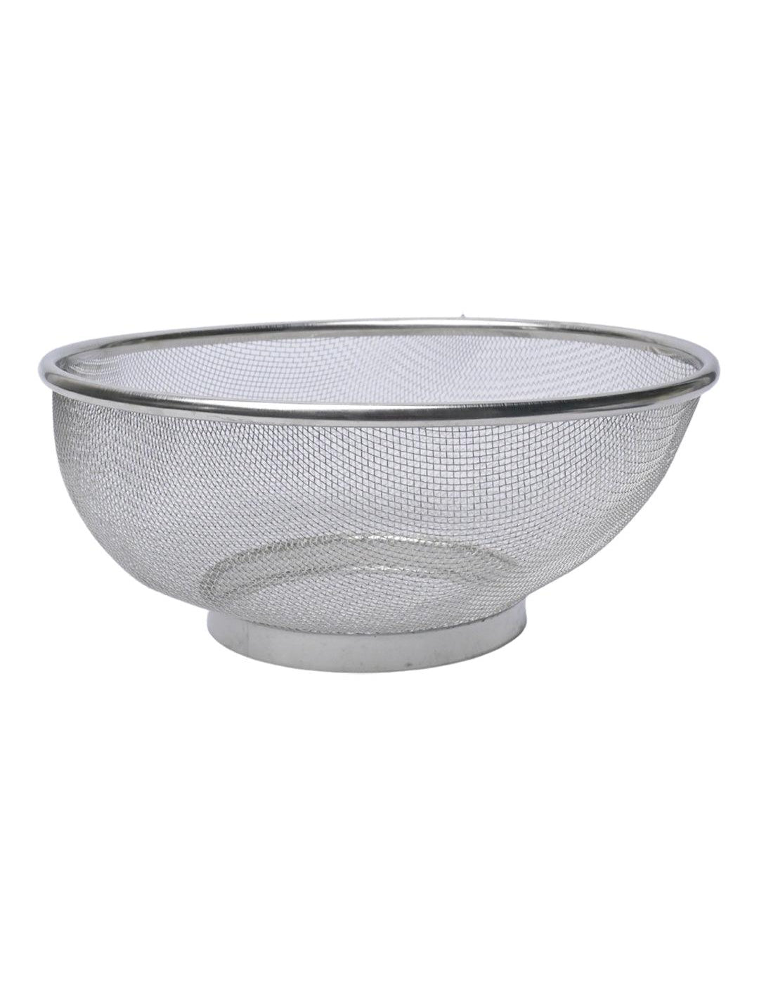 Mesh Colander Basket, Silver, Stainless Steel - MARKET99