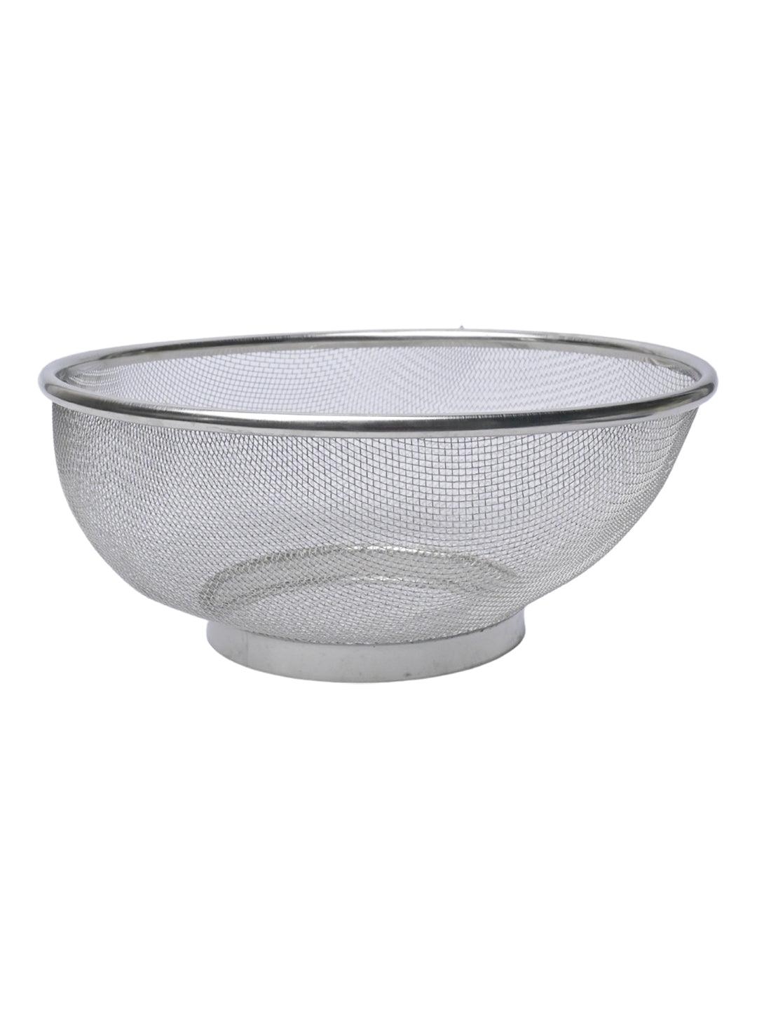 Mesh Colander Basket, Silver, Stainless Steel