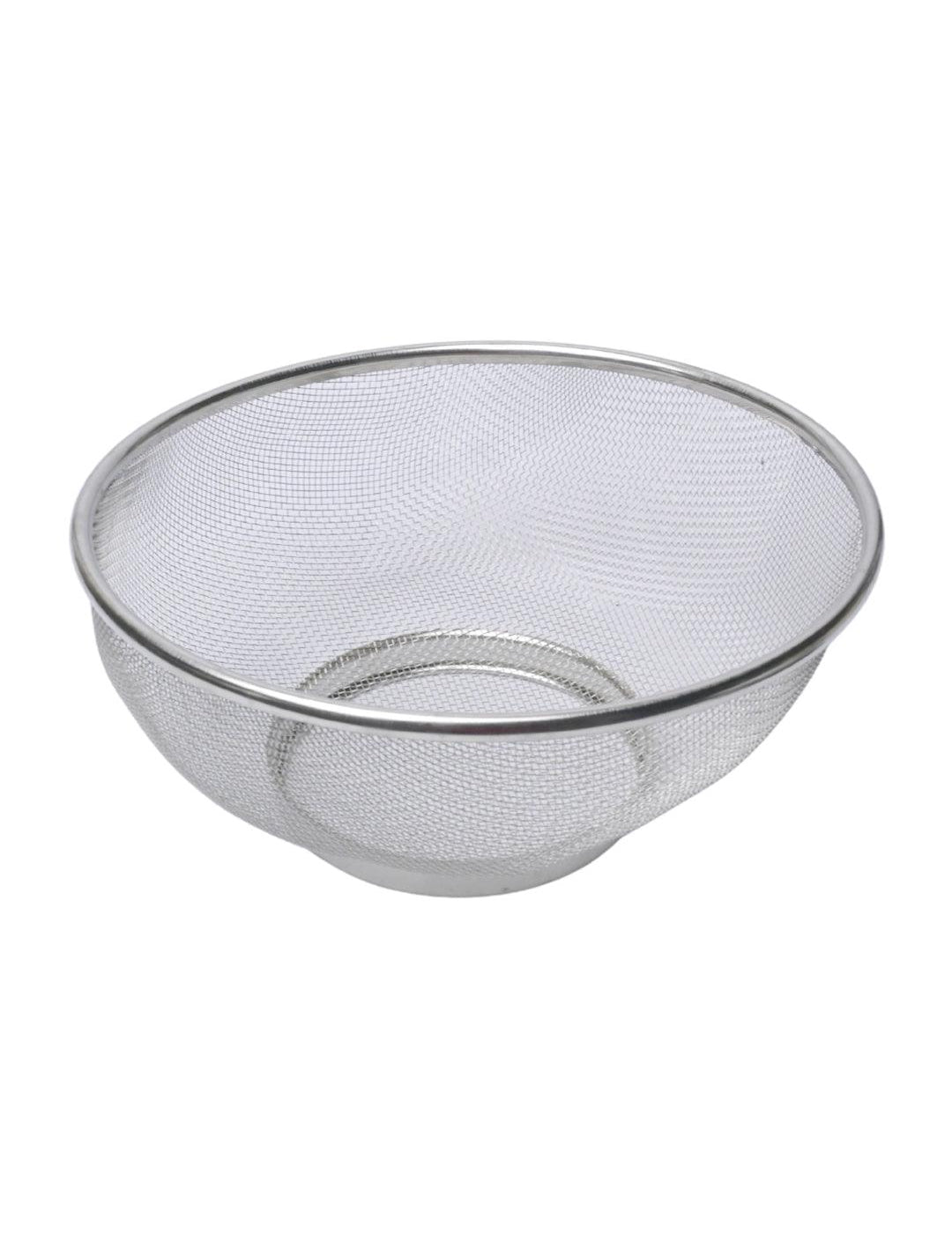 Mesh Colander Basket, Silver, Stainless Steel - MARKET99