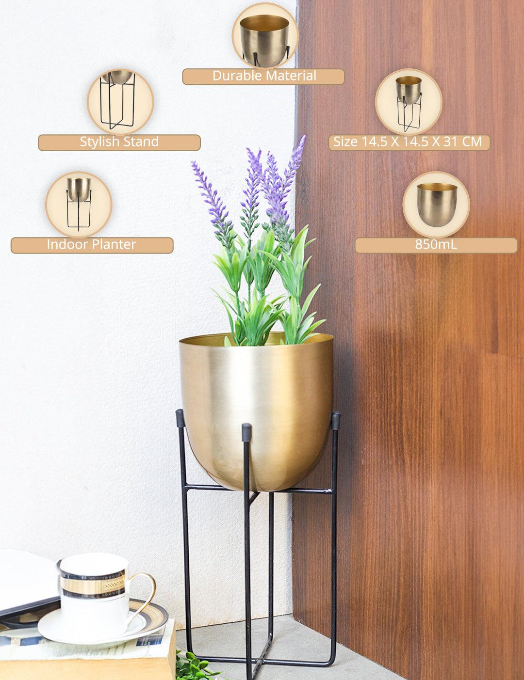 Indoor Table Planter With Stand for Flower Pots - MARKET99