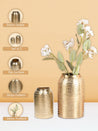 Decorative Modern Gold Metal Table Flower Dolchi Shape Vase for Festive Décor - MARKET99