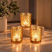 Diwali Home Decoration Tealight Candle Votive Holders Pack Of 3 Pcs