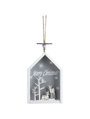House Design - "Merry Christmas" Hanging Plaque Set Of 2 Pcs