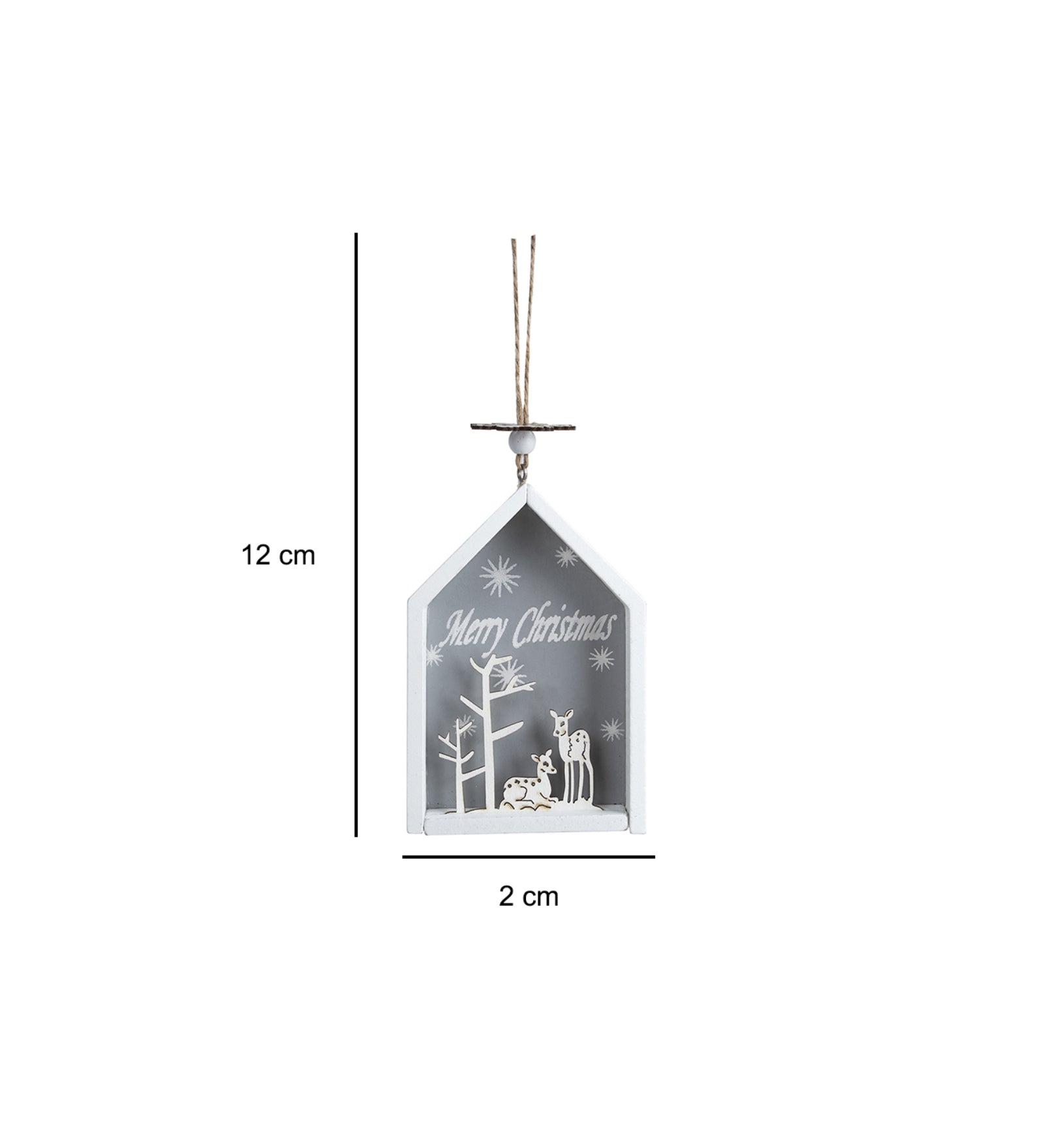 House Design - "Merry Christmas" Hanging Plaque Set Of 2 Pcs