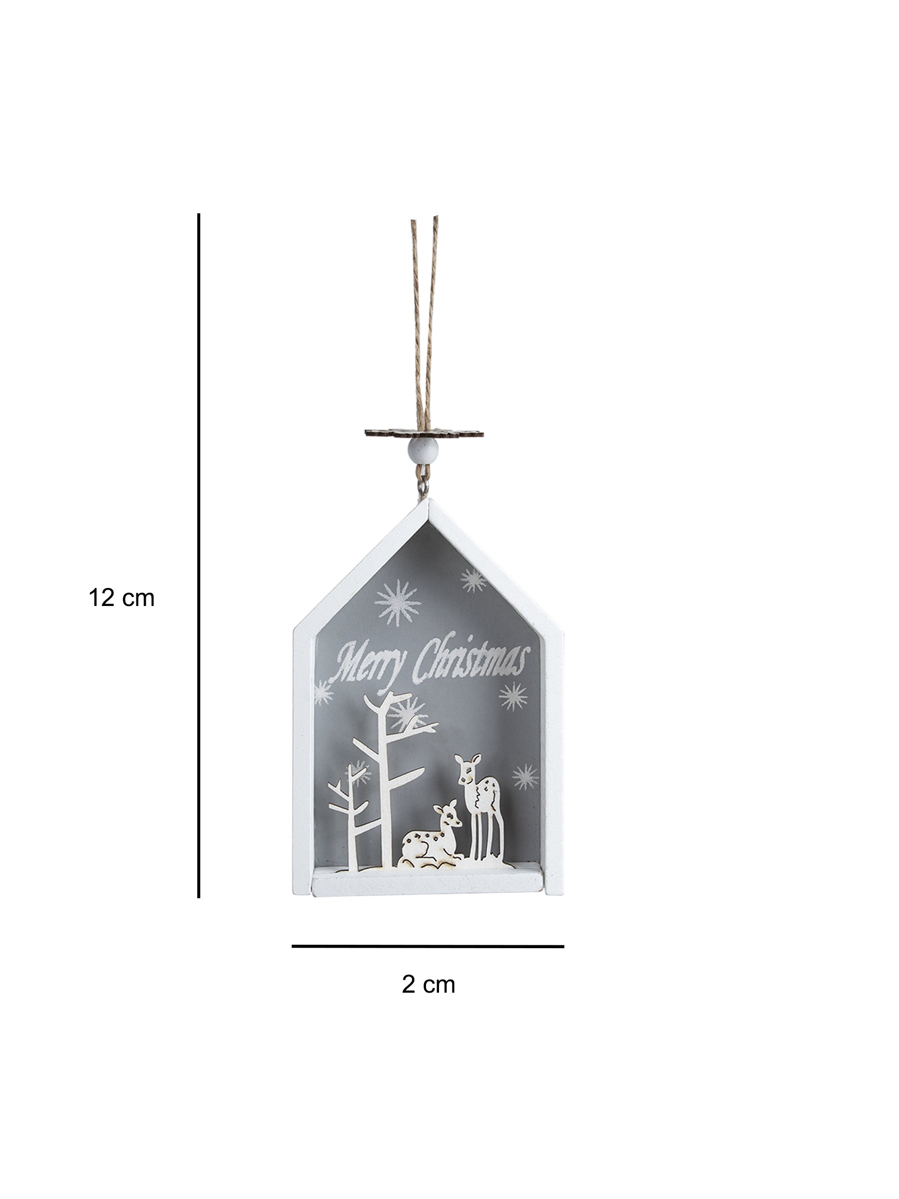 House Design - "Merry Christmas" Hanging Plaque Set Of 2 Pcs