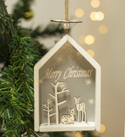 House Design - "Merry Christmas" Hanging Plaque Set Of 2 Pcs