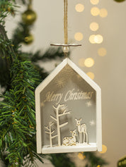 House Design - "Merry Christmas" Hanging Plaque Set Of 2 Pcs