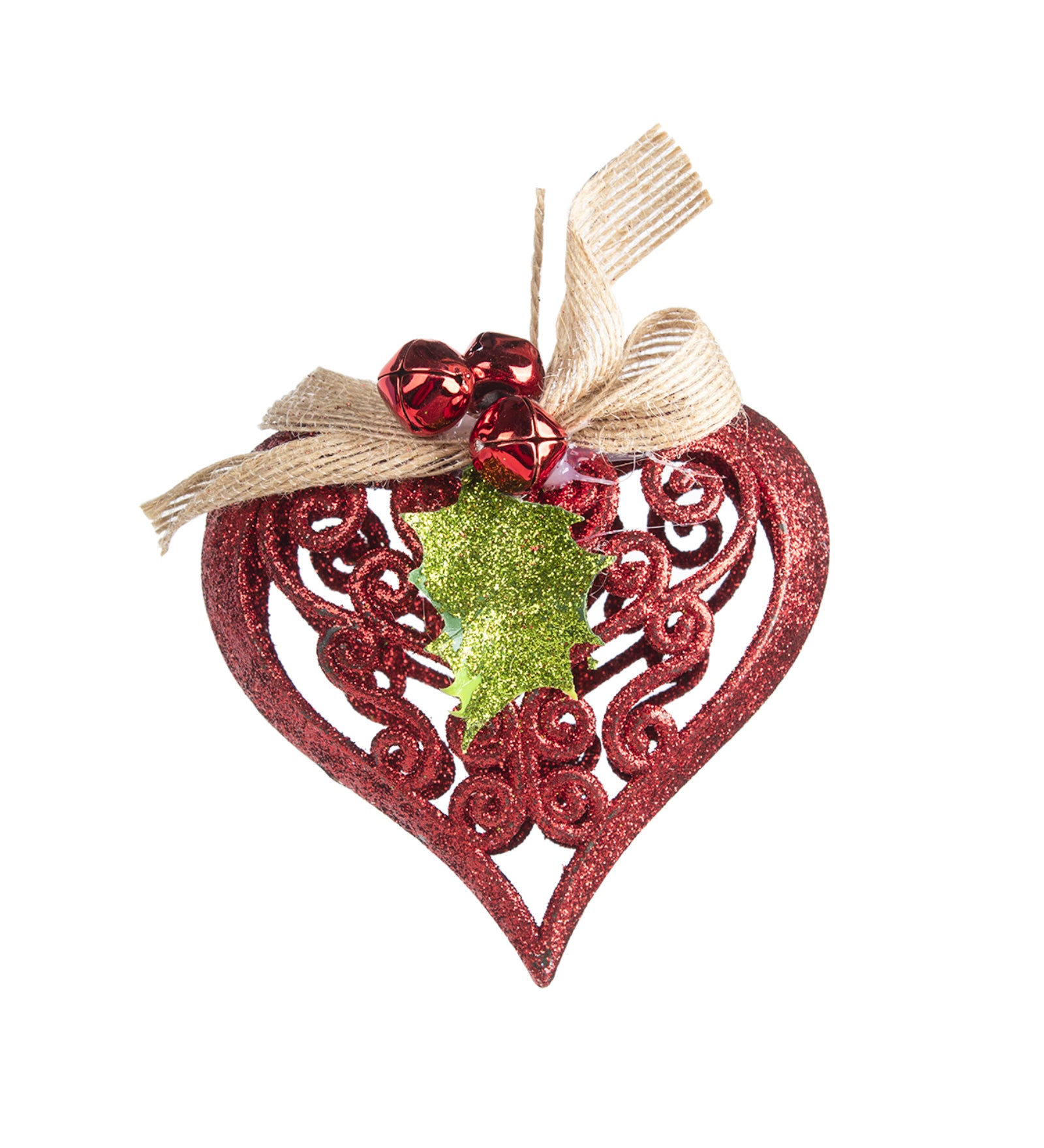 Red Heart - Christmas Hanging Ornaments- Heart Set Of 2 Pcs - MARKET99