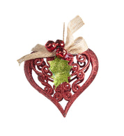 Red Heart - Christmas Hanging Ornaments- Heart Set Of 2 Pcs - MARKET99