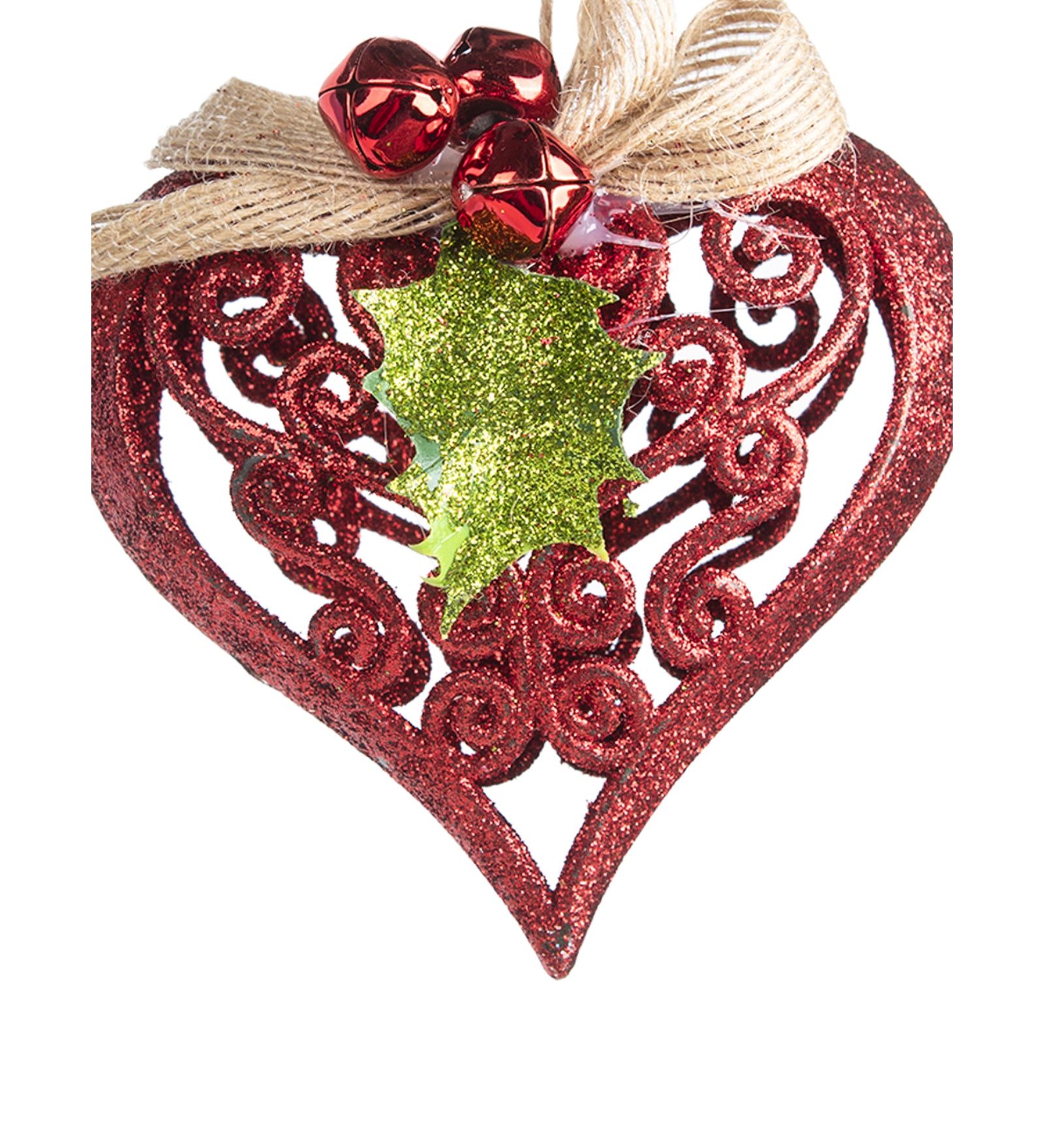 Red Heart - Christmas Hanging Ornaments- Heart Set Of 2 Pcs - MARKET99