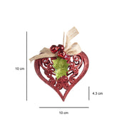 Red Heart - Christmas Hanging Ornaments- Heart Set Of 2 Pcs - MARKET99