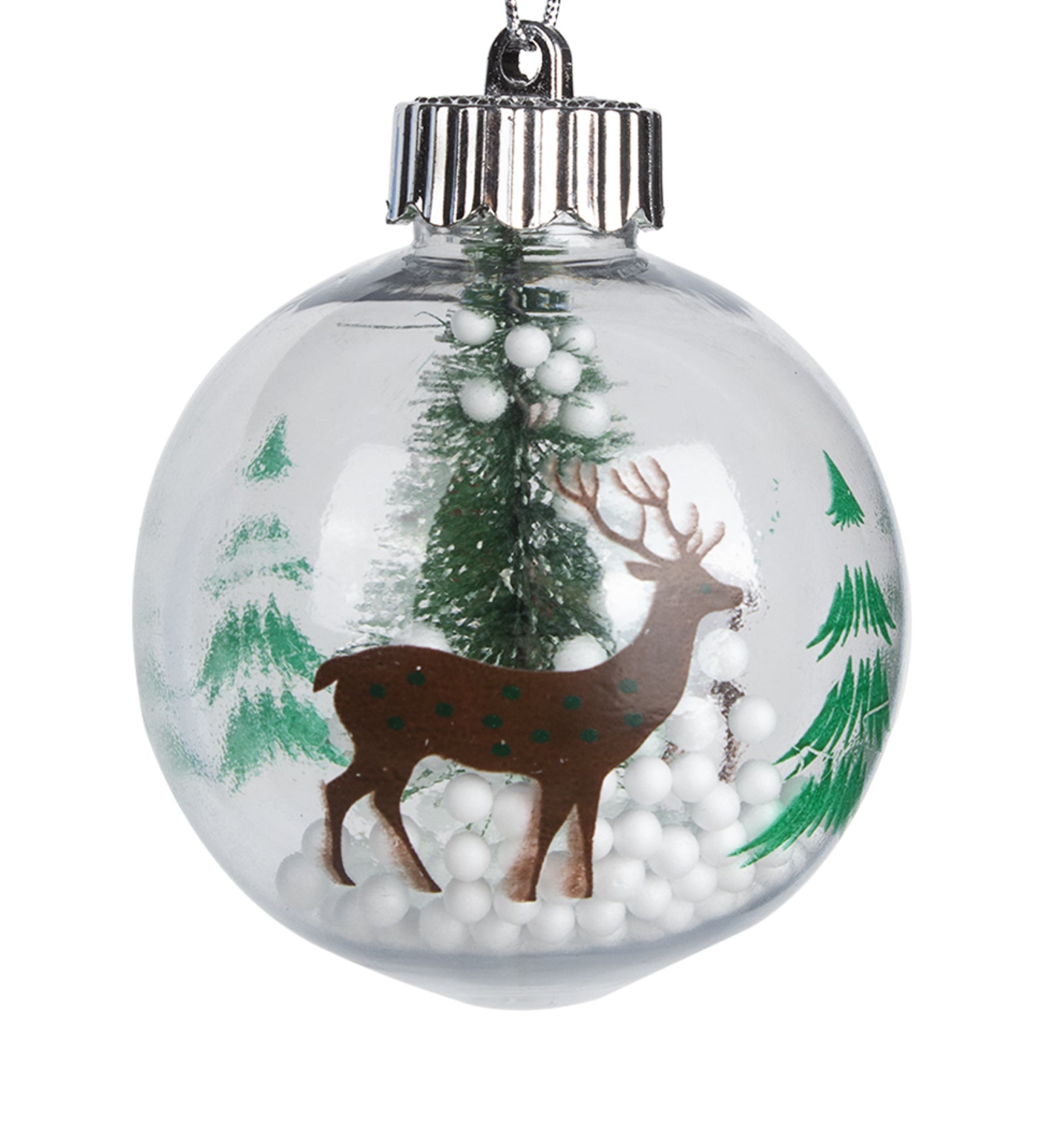 Reindeer Print - Christmas Hanging Ball Set Of 2 - MARKET99