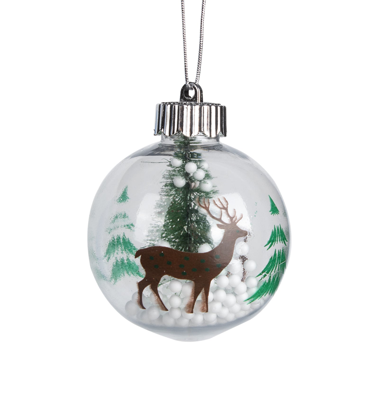 Reindeer Print - Christmas Hanging Ball Set Of 2 - MARKET99