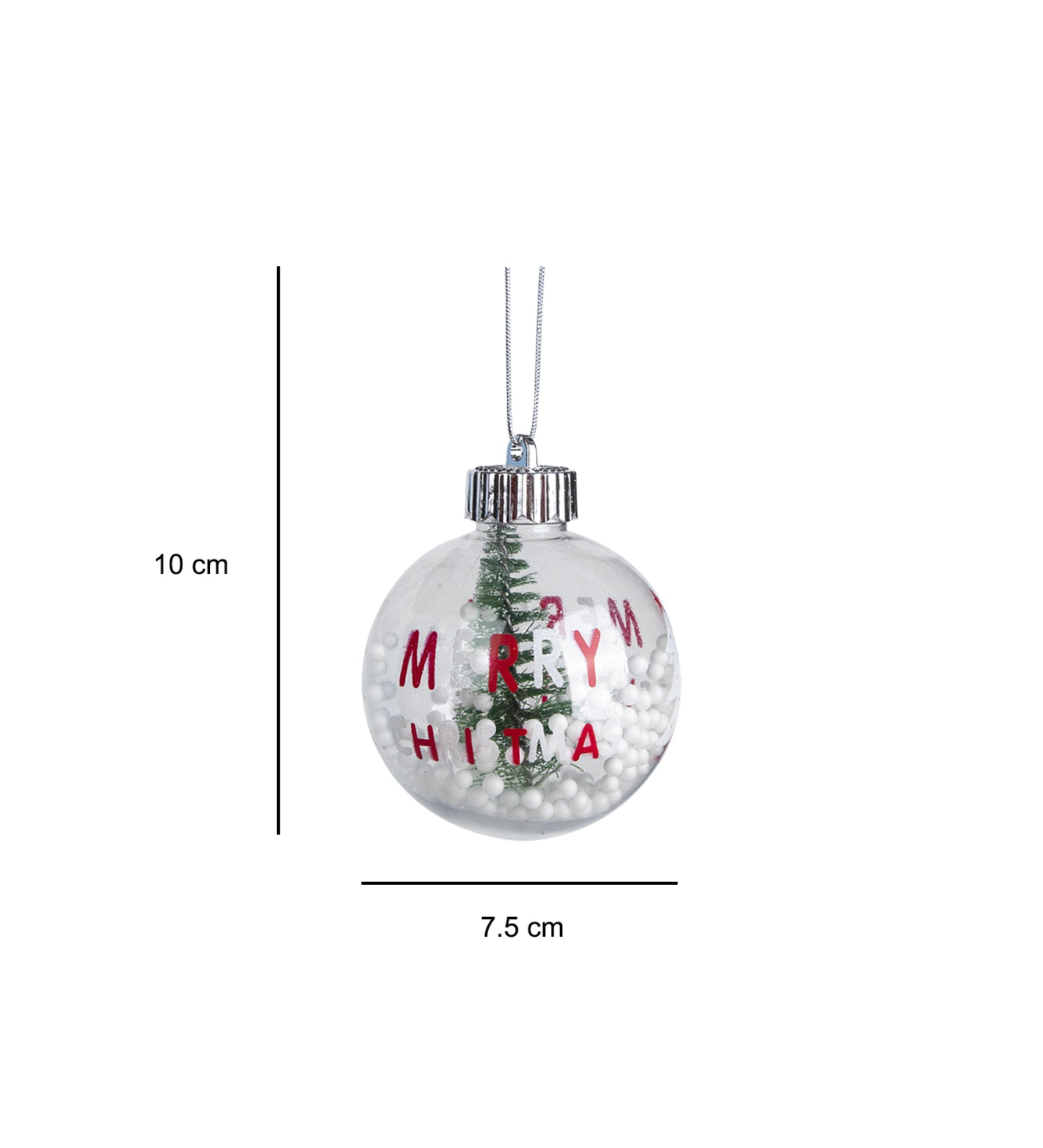 Reindeer Print - Christmas Hanging Ball Set Of 2 - MARKET99