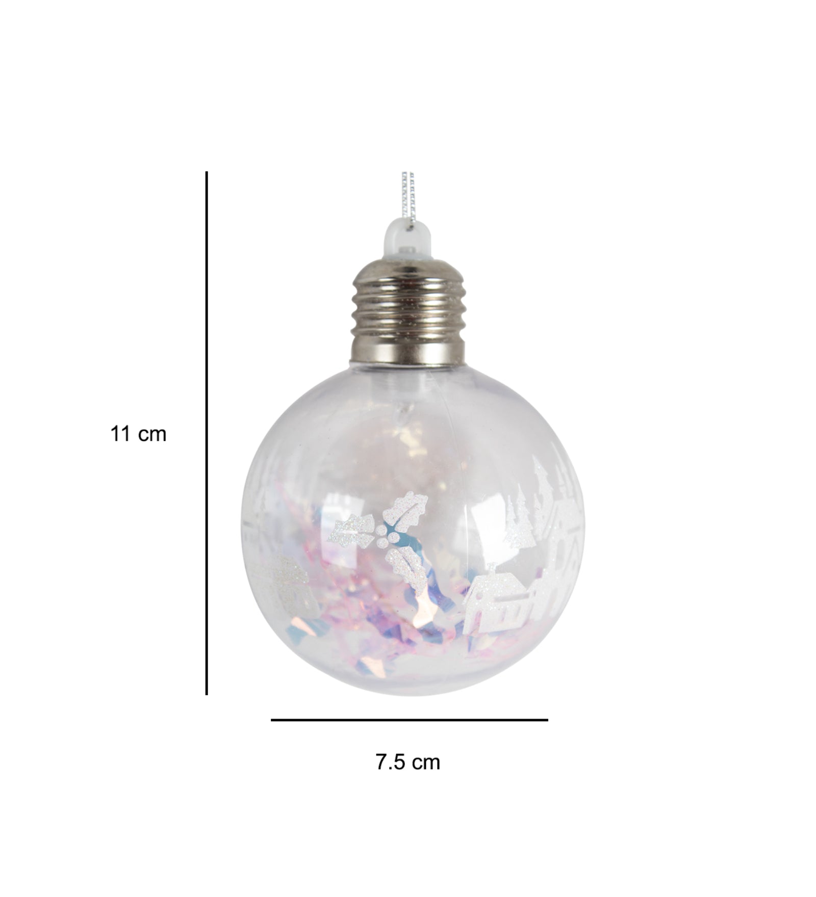 Snowman Print - Led Christmas Hanging Ball Set Of 3 Pcs - MARKET99