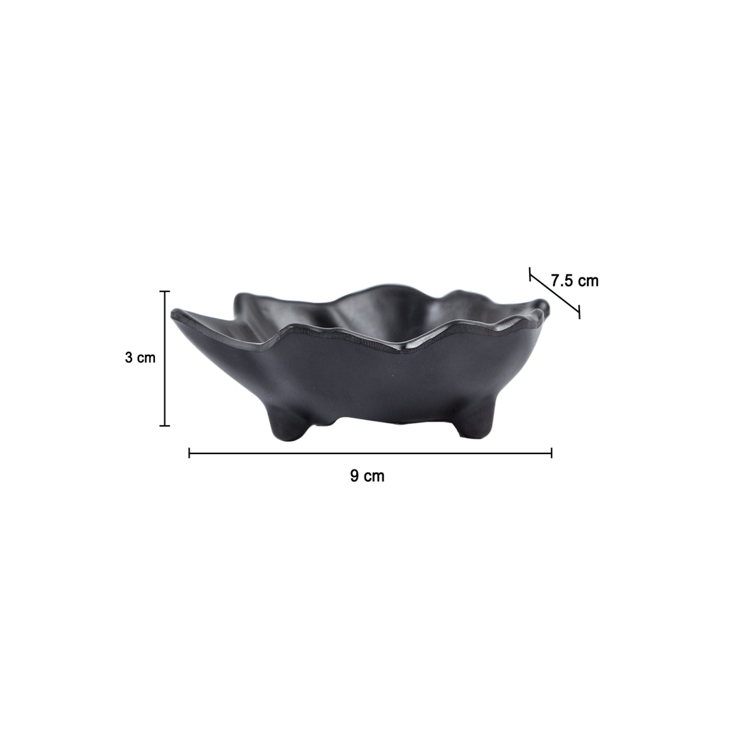 MARKET99 Black Melamine Chutney Bowls, Each 30mL, Set Of 6 Pcs