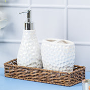 Market99 White Luster Ceramic Bathroom, Pack Of 3