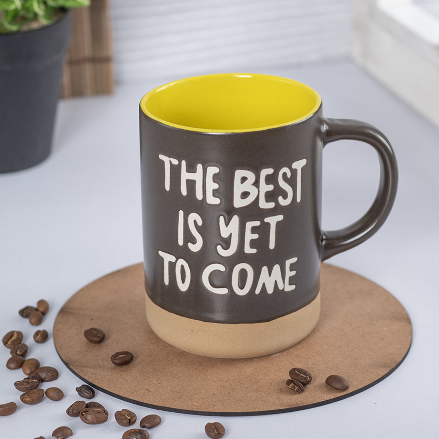 Market99 Ceramic Coffee Mug "THE BEST IS YET TO COMES" - 360 mL