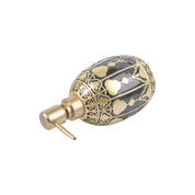 Market99 Black Polyresin Soap Dispenser with Golden Pump - 380 mL