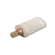 MARKET99 Beige Polyresin Soap Dispenser with Golden Pump - 280 mL