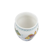 MARKET99 Fish Printed Ceramic Kullad, (Each 130 mL, Set Of 6 Pcs)
