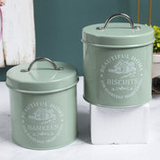 Market99 Biscuits & Namkeen Storage Jar with Lid - Set Of 2, Each 1300 mL