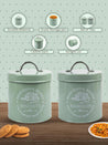 Market99 Biscuits & Namkeen Storage Jar with Lid - Set Of 2, Each 1300 mL - MARKET99