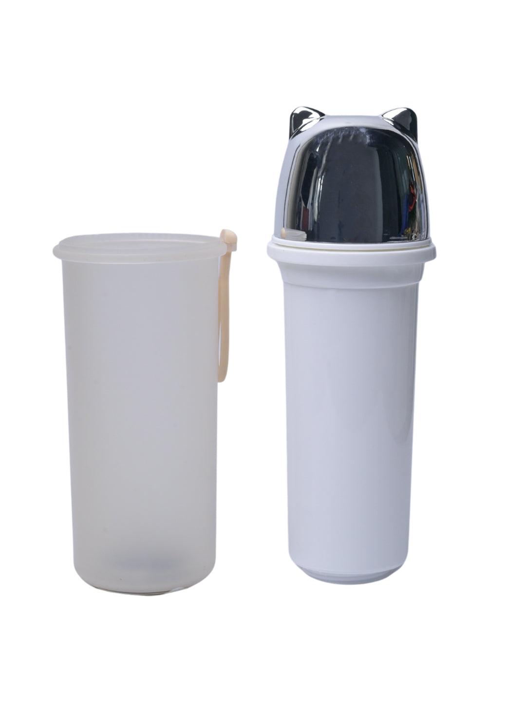 Beige Plastic Cat Head Bottle - 450 mL Capacity - MARKET99