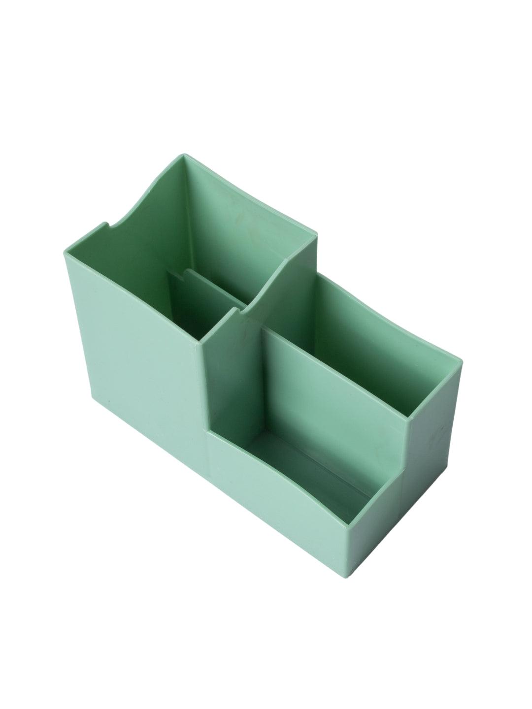 Multi-Purpose Desk Organizer with 4 Compartments - Light Green