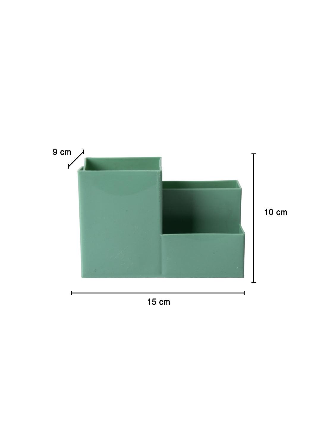 Multi-Purpose Desk Organizer with 4 Compartments - Light Green - MARKET99