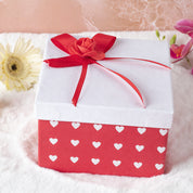 Valentine Empty Gift Box with Ribbon
