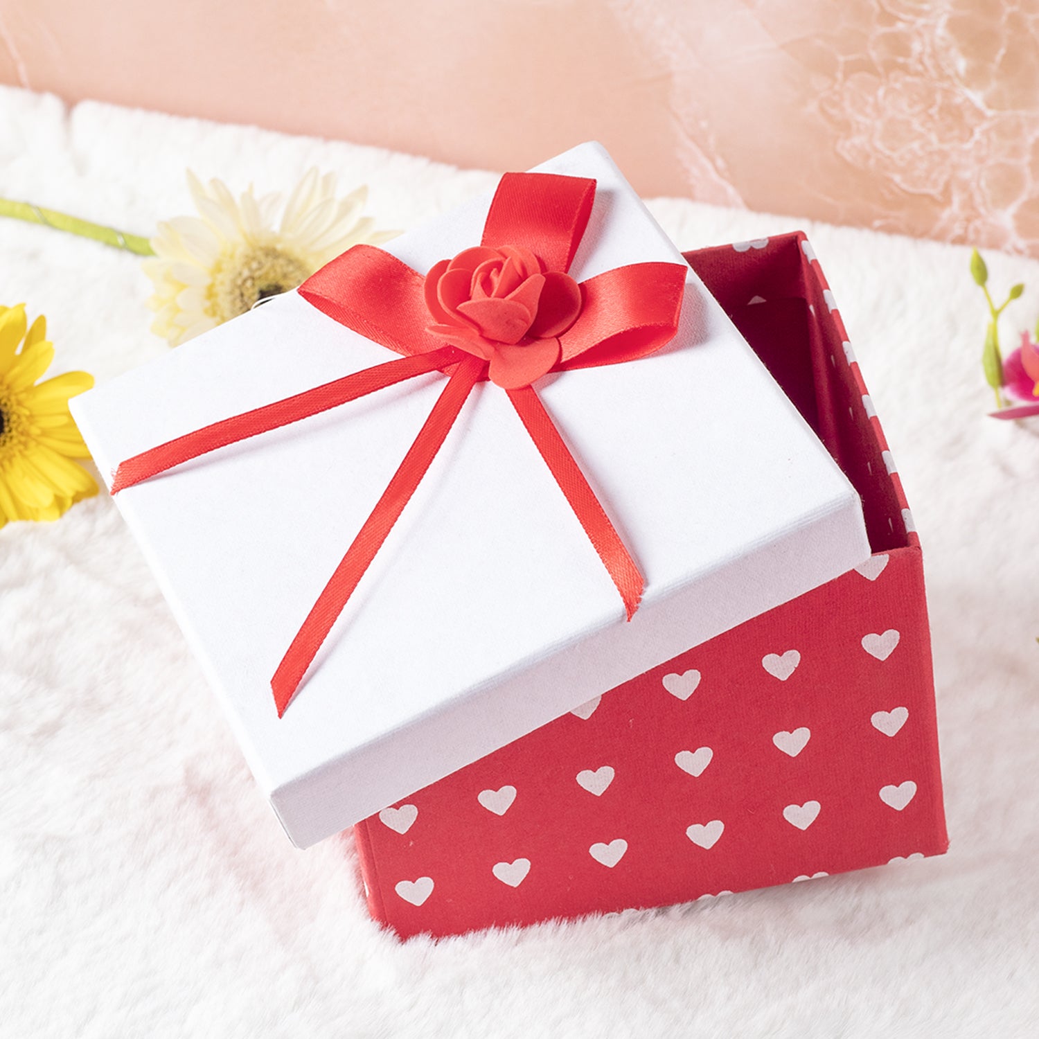 Valentine Empty Gift Box with Ribbon