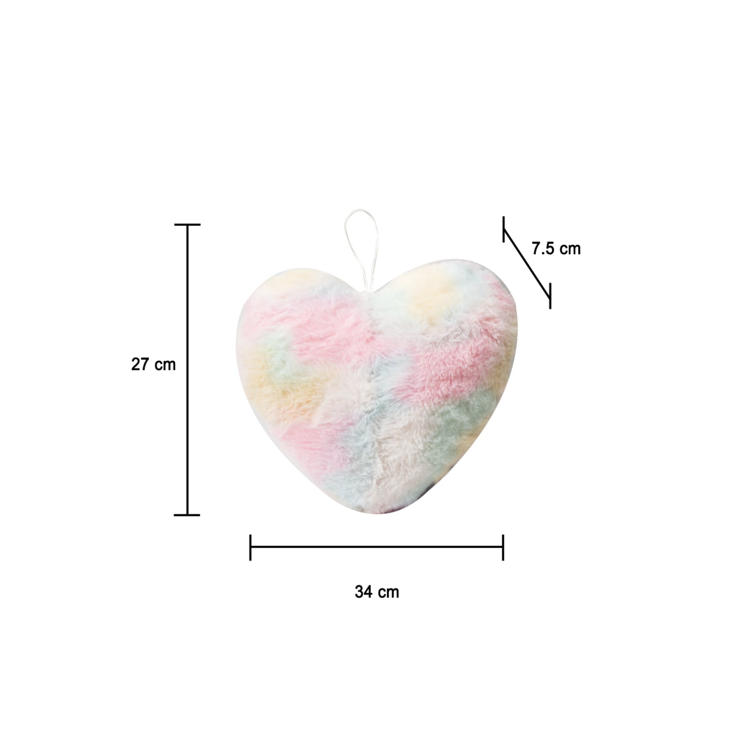 Large Rainbow Heart Cushion