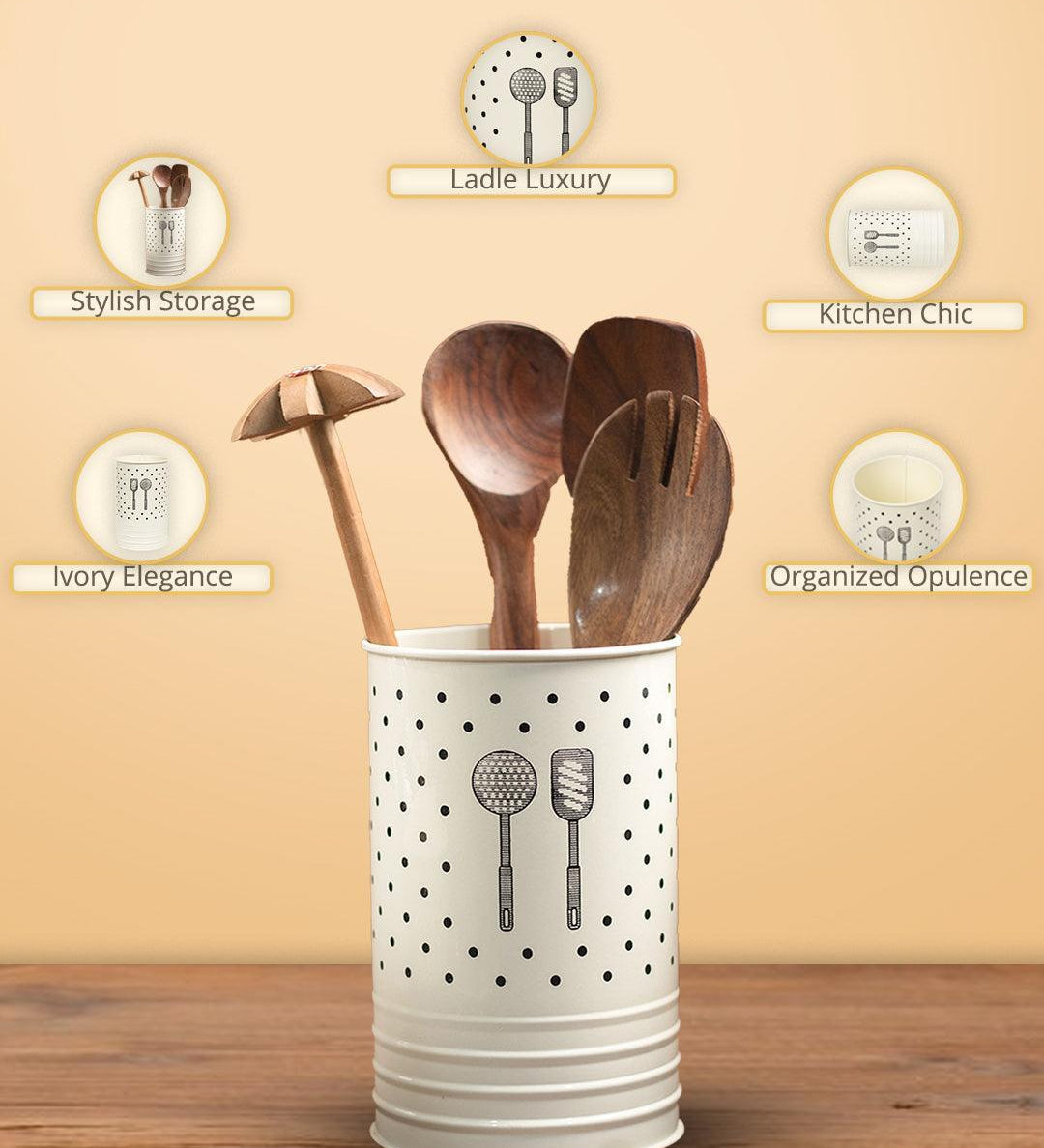 Stylish Ivory Ladle Holder - MARKET99