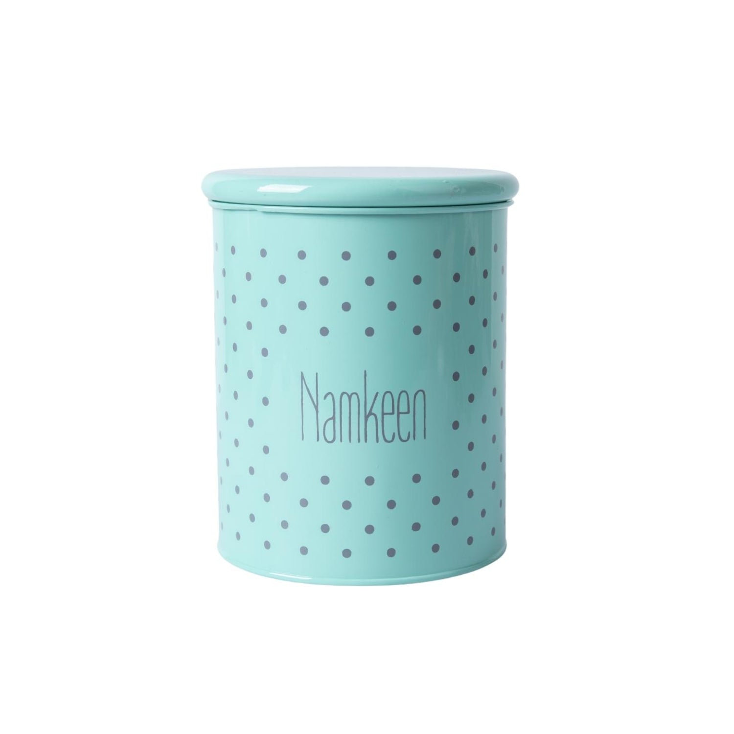 Tea & Sugar Jar (Each 900 Ml) + Cookie & Namkeen Jar (Each 1700 Ml) - Polka Dot Green, Set Of 4