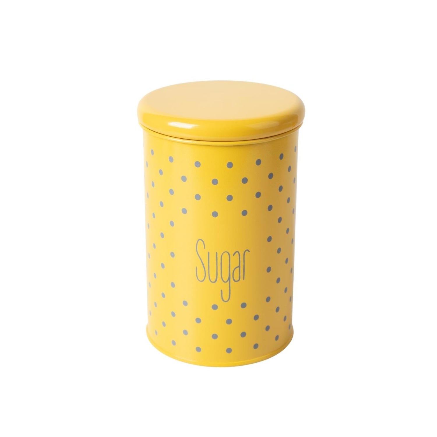 Tea & Sugar Jar (Each 900 Ml) + Cookie & Namkeen Jar (Each 1700 Ml) - Polka Dot Yellow, Set Of 4