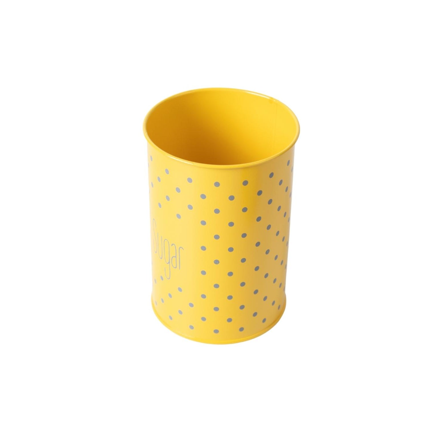 Tea & Sugar Jar (Each 900 Ml) + Cookie & Namkeen Jar (Each 1700 Ml) - Polka Dot Yellow, Set Of 4