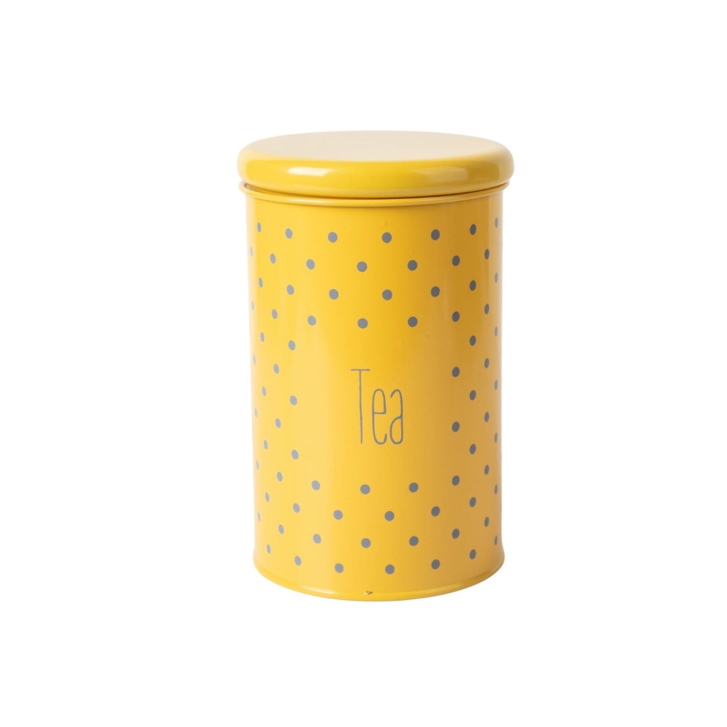Tea & Sugar Jar (Each 900 Ml) + Cookie & Namkeen Jar (Each 1700 Ml) - Polka Dot Yellow, Set Of 4