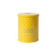 Tea & Sugar Jar (Each 900 Ml) + Cookie & Namkeen Jar (Each 1700 Ml) - Polka Dot Yellow, Set Of 4