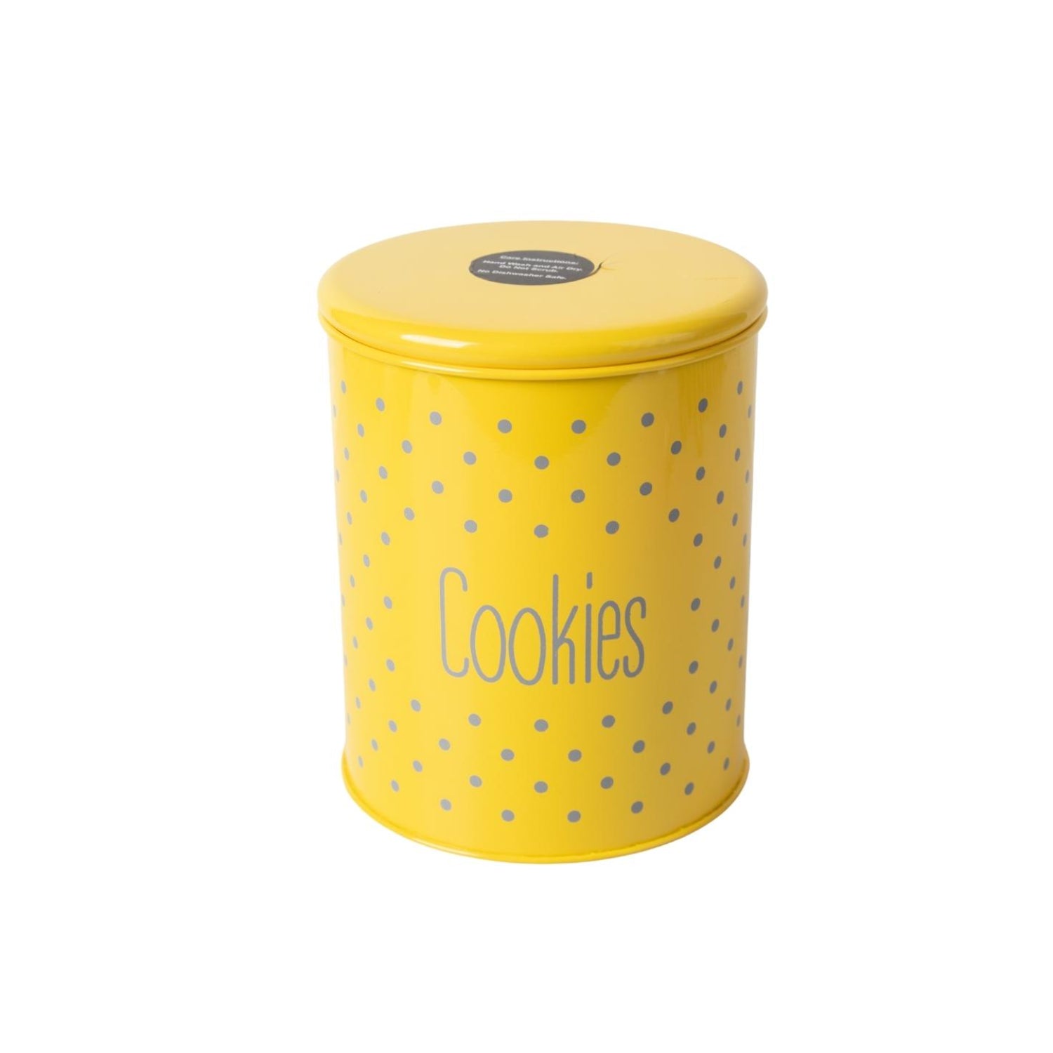 Tea & Sugar Jar (Each 900 Ml) + Cookie & Namkeen Jar (Each 1700 Ml) - Polka Dot Yellow, Set Of 4