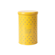 Tea & Sugar Jar (Each 900 Ml) + Cookie & Namkeen Jar (Each 1700 Ml) - Polka Dot Yellow, Set Of 4