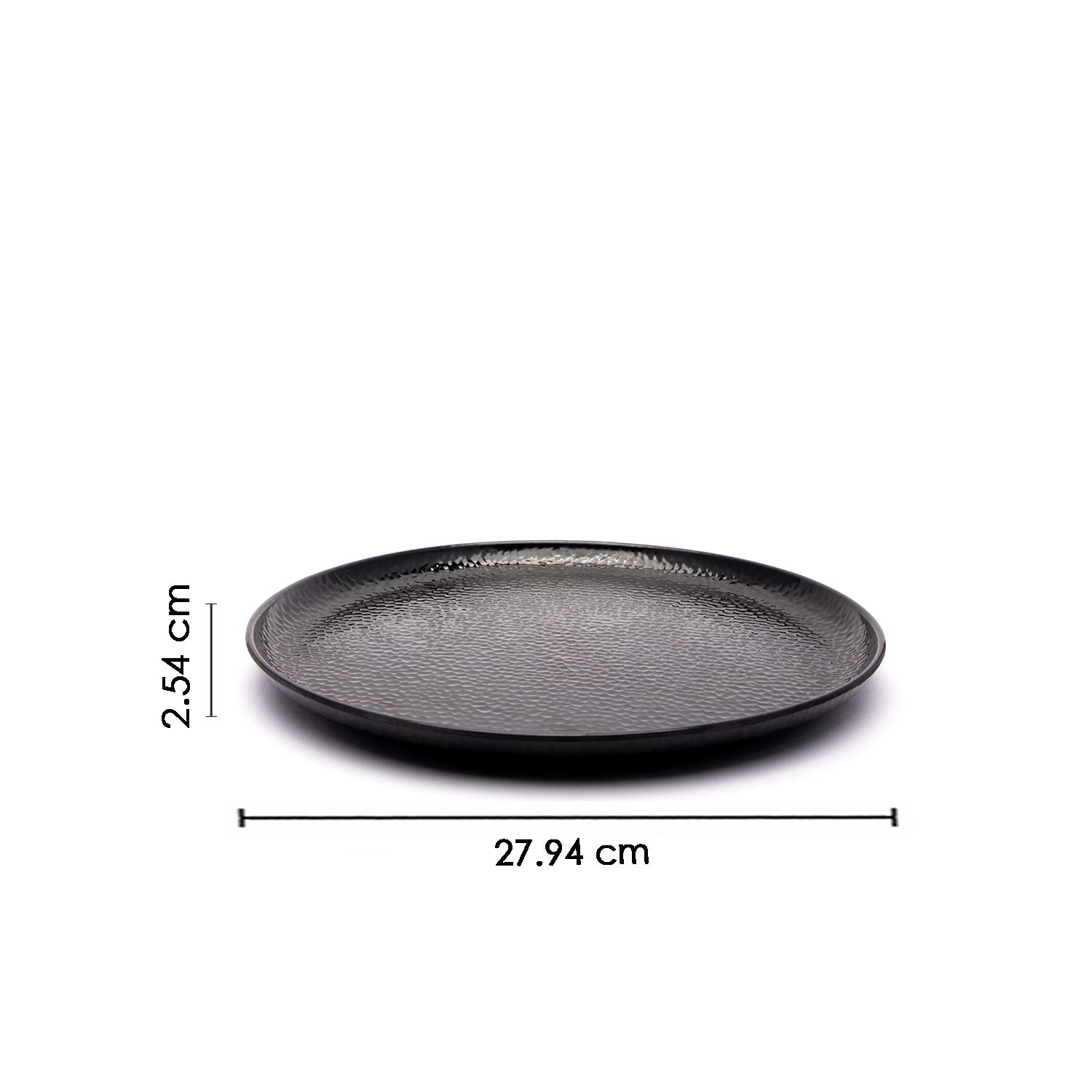 Black Melamine Dinner Set Of 18 Pcs - 6 Full & 6 Quarter Plates + 6 Bowls