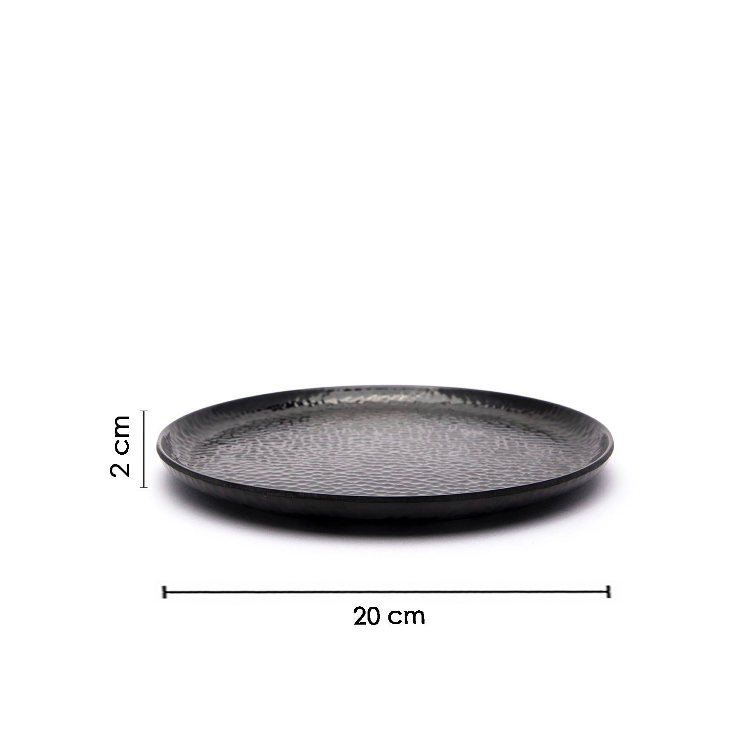 Black Melamine Dinner Set Of 18 Pcs - 6 Full & 6 Quarter Plates + 6 Bowls