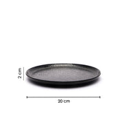 Black Melamine Dinner Set Of 18 Pcs - 6 Full & 6 Quarter Plates + 6 Bowls