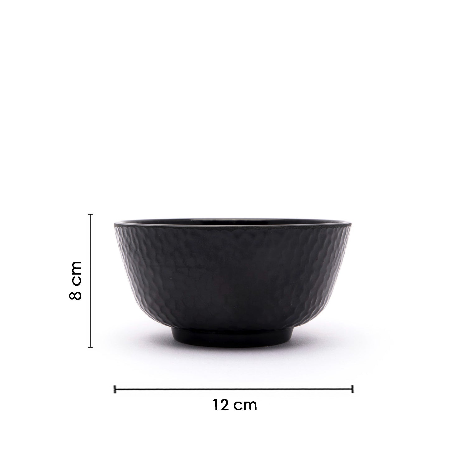 Black Melamine Dinner Set Of 18 Pcs - 6 Full & 6 Quarter Plates + 6 Bowls