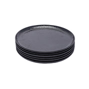 Black Melamine Dinner Set Of 18 Pcs - 6 Full & 6 Quarter Plates + 6 Bowls